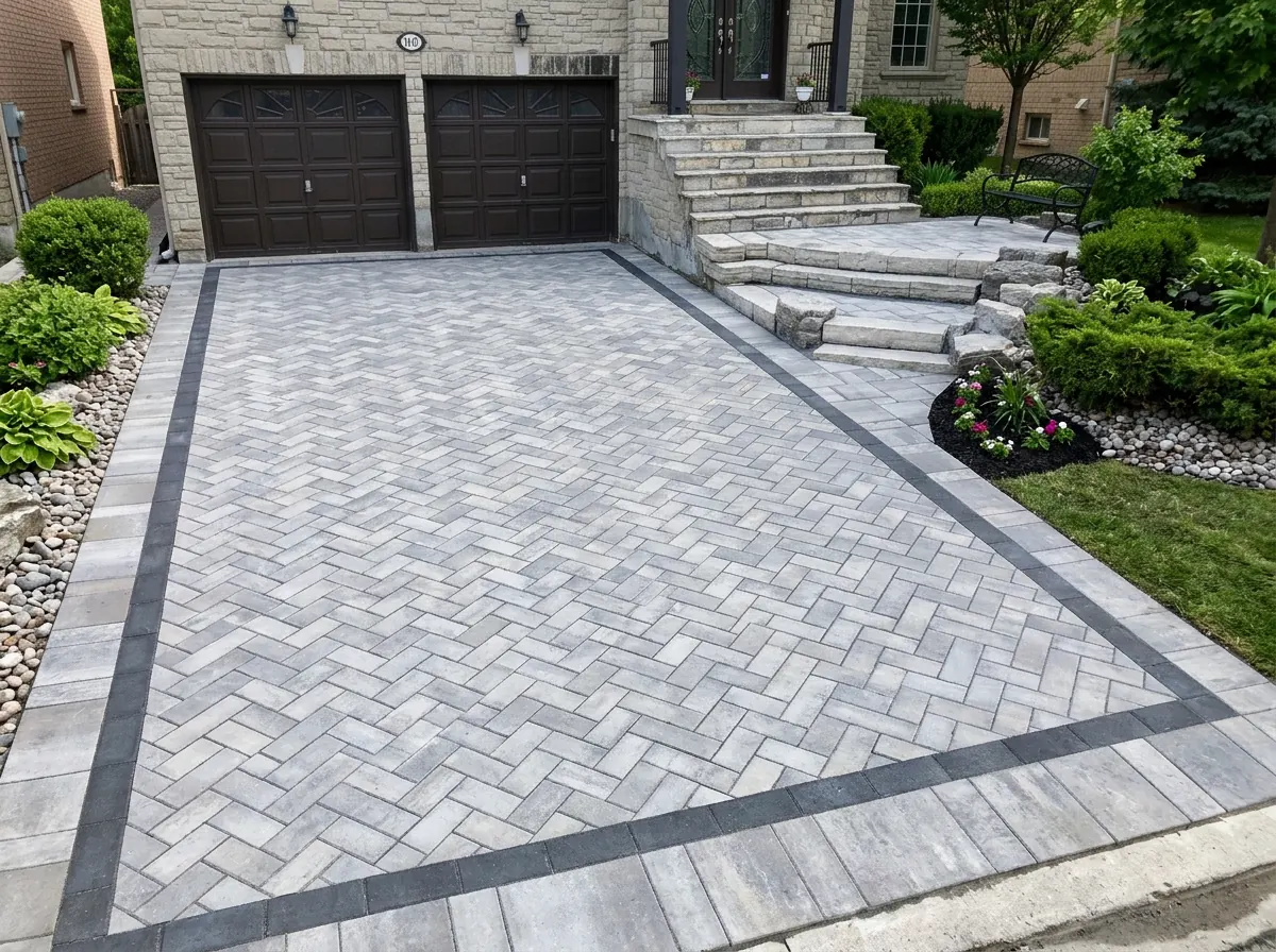 Illustrative image: Interlocking pavers with finished joints